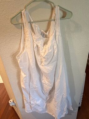 croft & barrow White Lace-Trim Camisole Tank